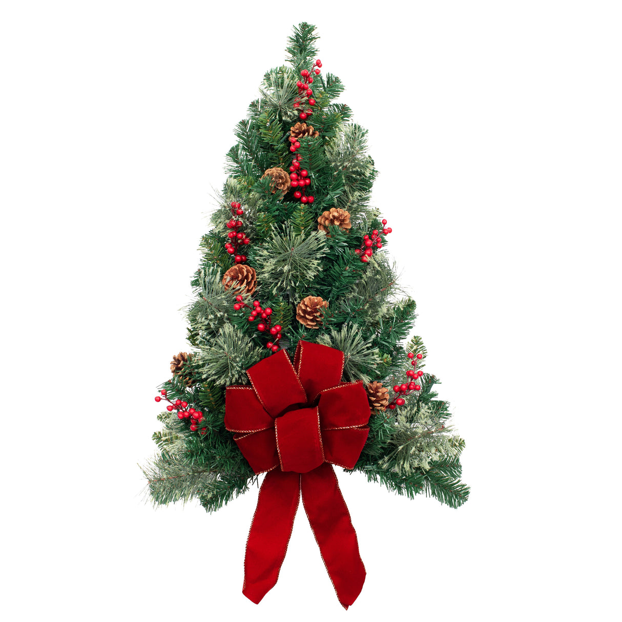 Christmas Tree - 28 Inch Pre-lit Easy Hang Christmas Wall Tree