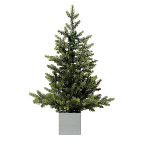 Christmas Trees - 30 Inch Unlit Fraser Fir Potted Tree In Wooden Pot