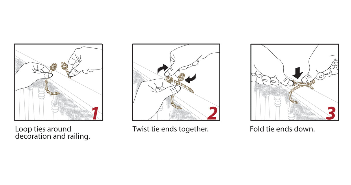 Decorative Twist Tie - Decorative Twist Ties 6 Pack - Olive Green