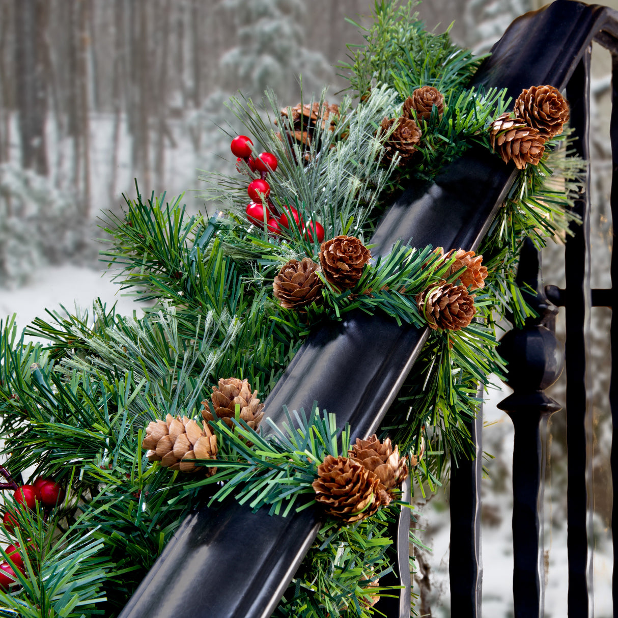 Garland Ties - GarlandTies?äó, 20 Pack - Noble Pine With Pinecones