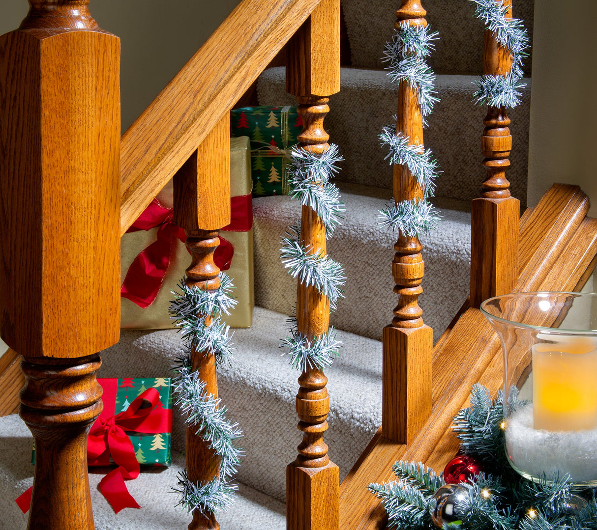 Garland Ties - GarlandTies?äó, 40 Pack Of 3 Assorted Sizes - Noble Pine Frosted