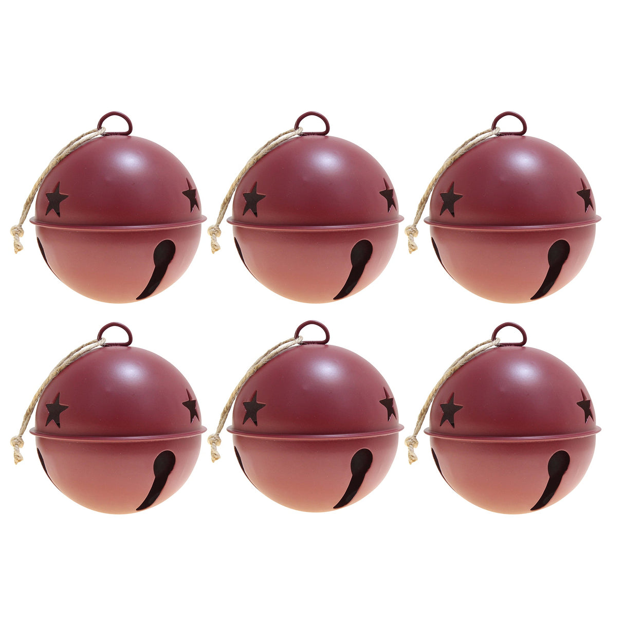 Jingle Bells - Jingle Bell Ornaments - 6 Pack - Red