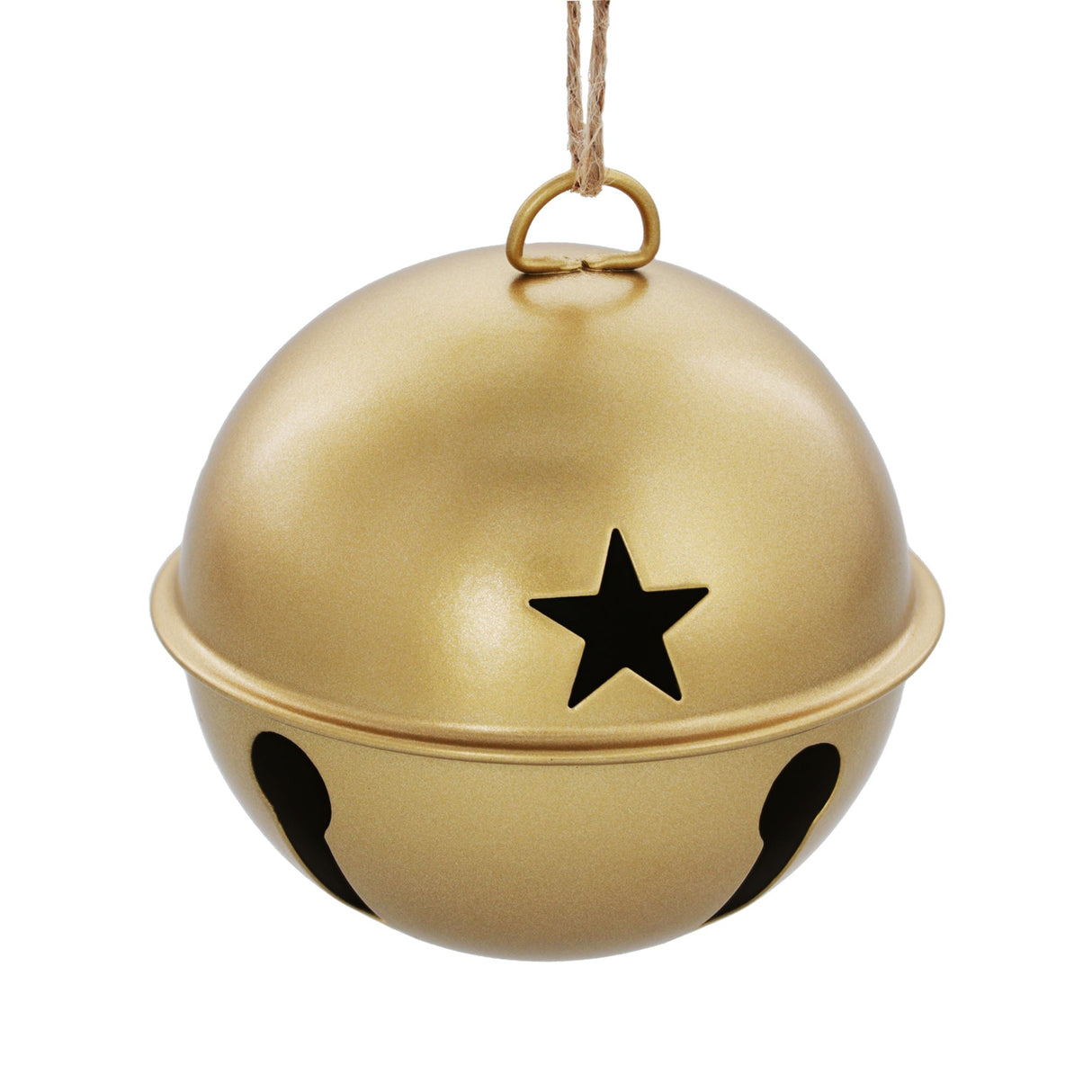 Jingle Bells - Jingle Bell Ornaments (large Version) - 6 Pack - Burnished Gold