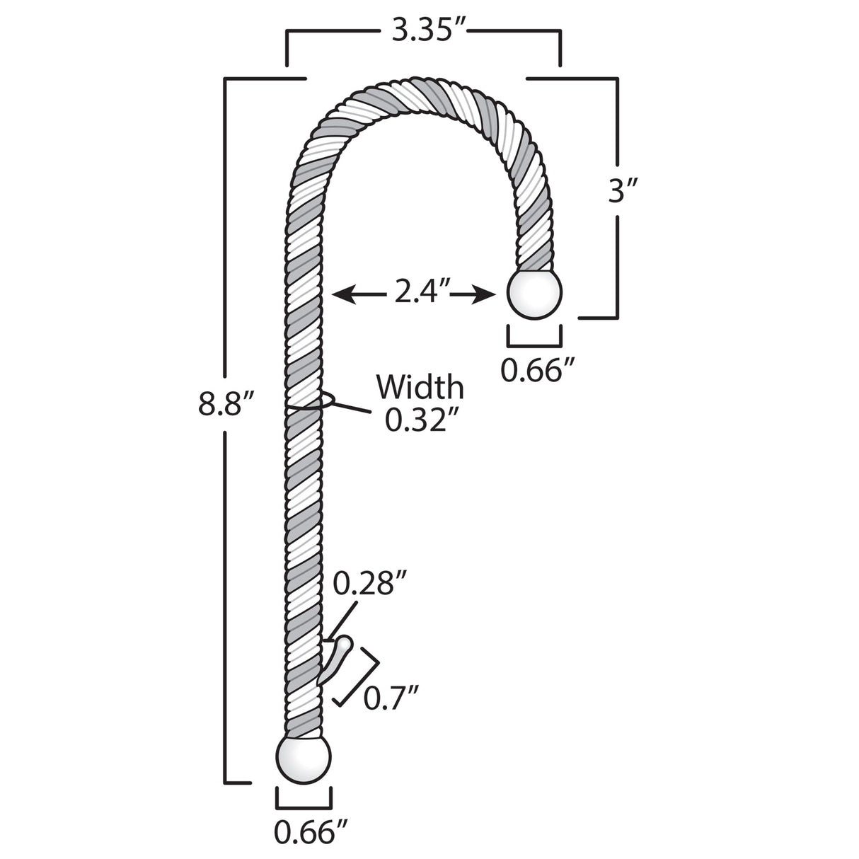 Stocking Holder - Candy Cane Stocking Holder - 4 Pack - Classic