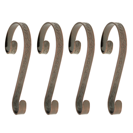 Stocking Holder - Stocking Scrolls?« - Embossed Holly-Oil-Rubbed Bronze