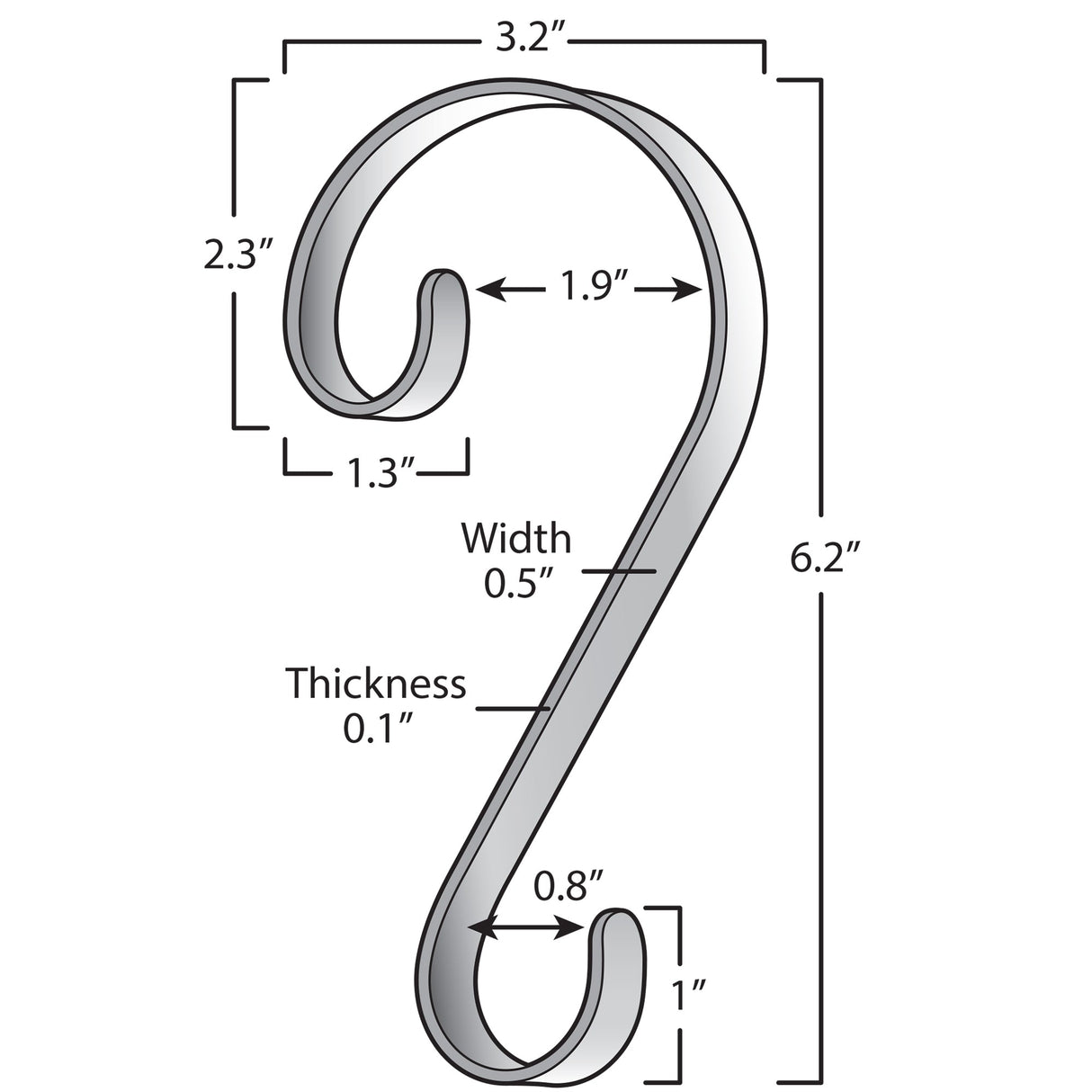 Stocking Holder - Stocking Scrolls?« - Silver