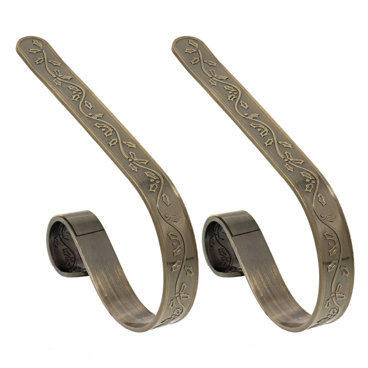 Stocking Holder - The Original MantleClip?« Stocking Holder - Embossed Holly - Antique Brass