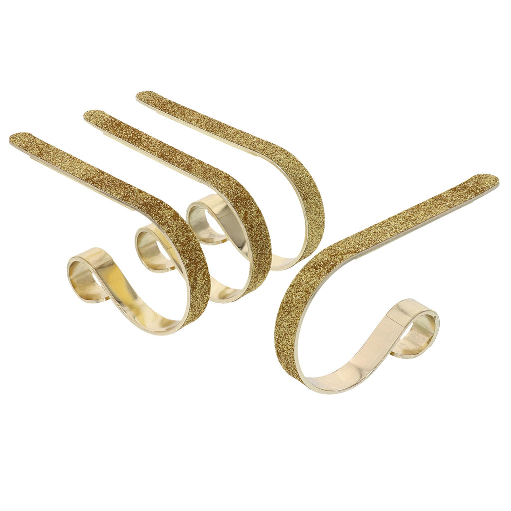 Stocking Holder - The Original MantleClip® Stocking Holder - Glitter Gold