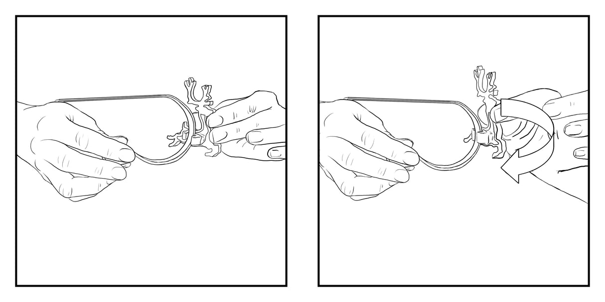 Stocking Holder - The Original MantleClip?« Stocking Holder With Removable Metal Holiday Icons, 2 Pack - Matte Black Reindeer