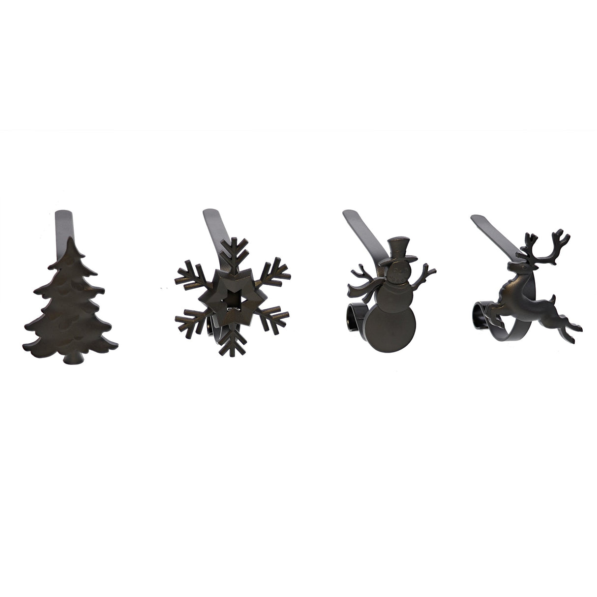 Stocking Holder - The Original MantleClip?« Stocking Holder With Removable Metal Holiday Icons, 4 Pack - Assorted Matte Black