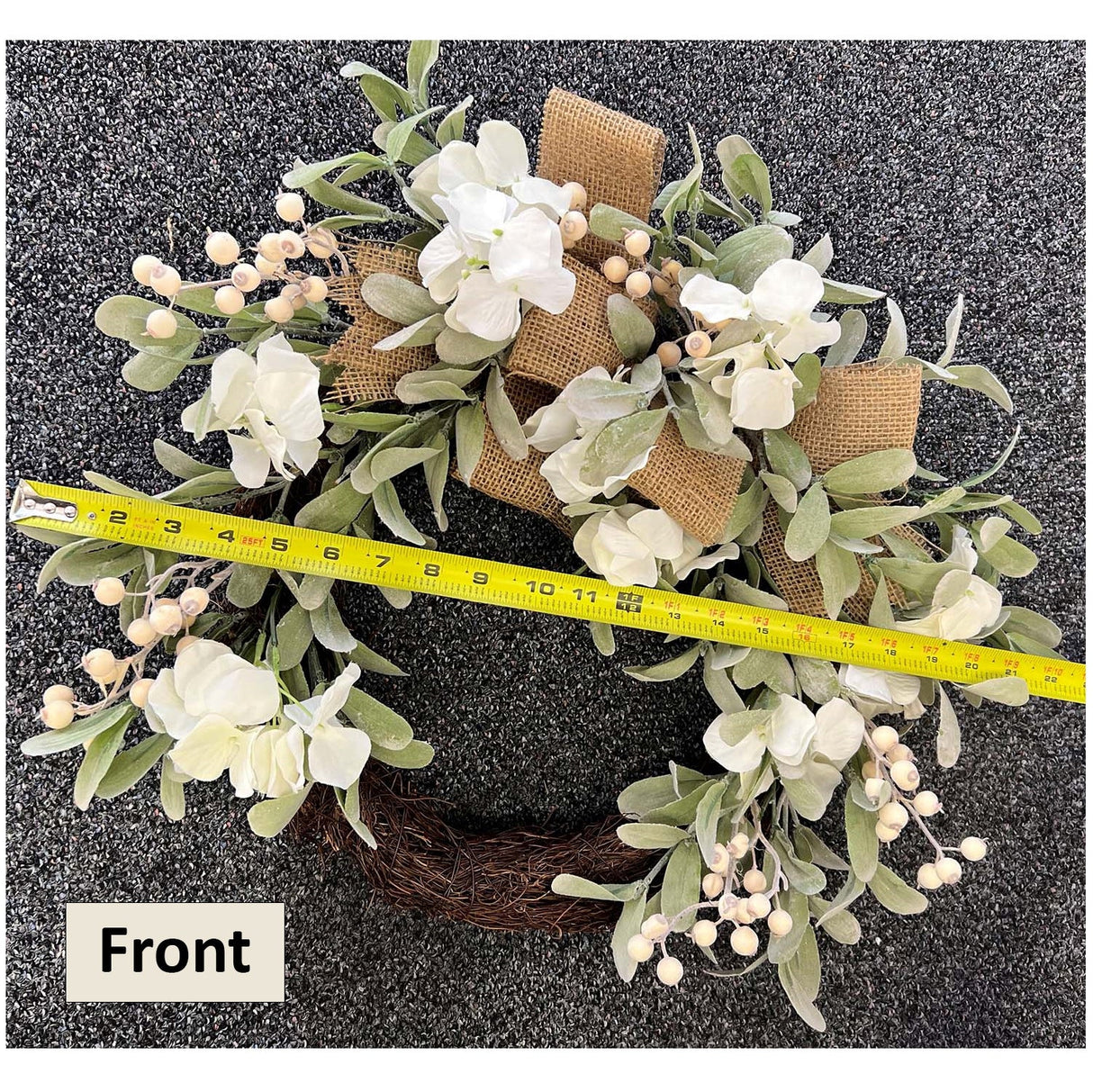 Wreath - 22 Inch Round Grapevine Hydrangea Wreath