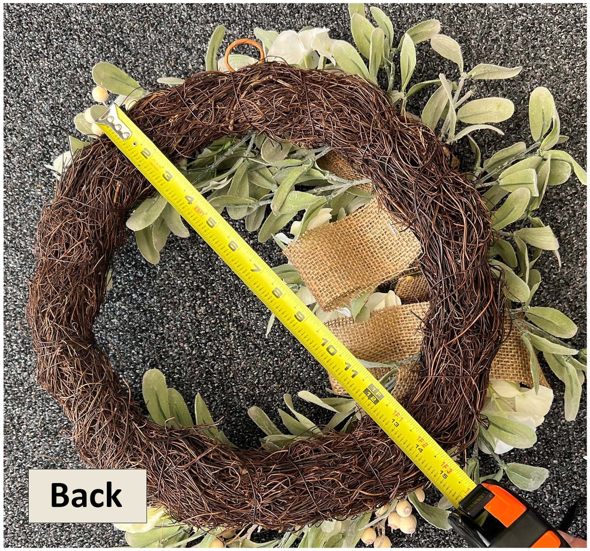 Wreath - 22 Inch Round Grapevine Hydrangea Wreath
