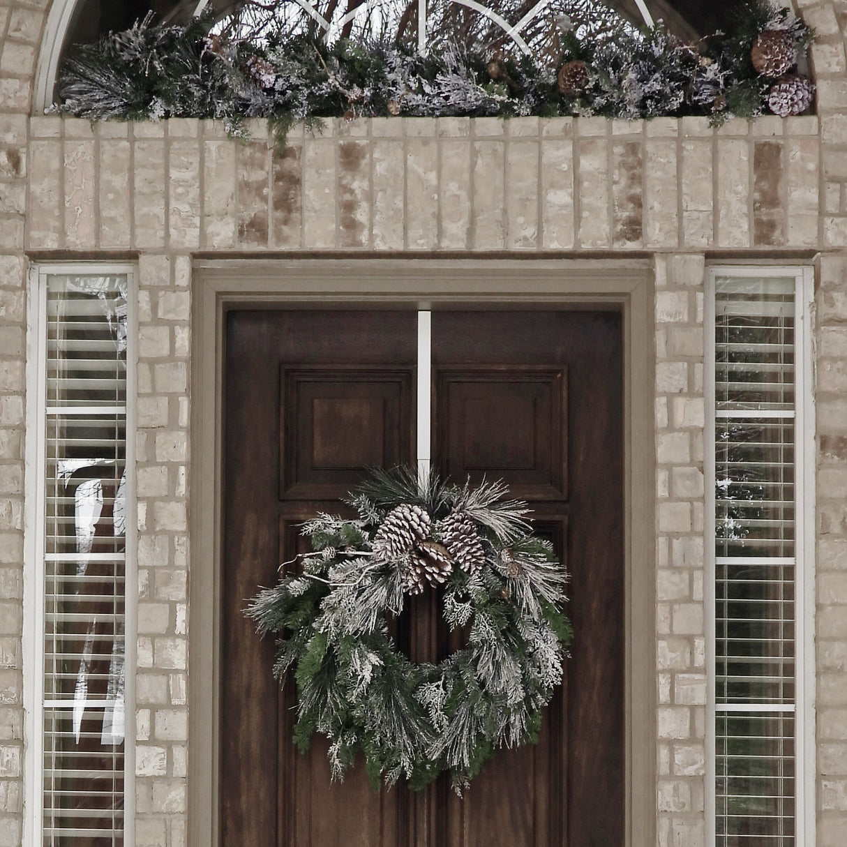 Wreath - 24 Inch Snowfall Creek Pre-lit Christmas Wreath