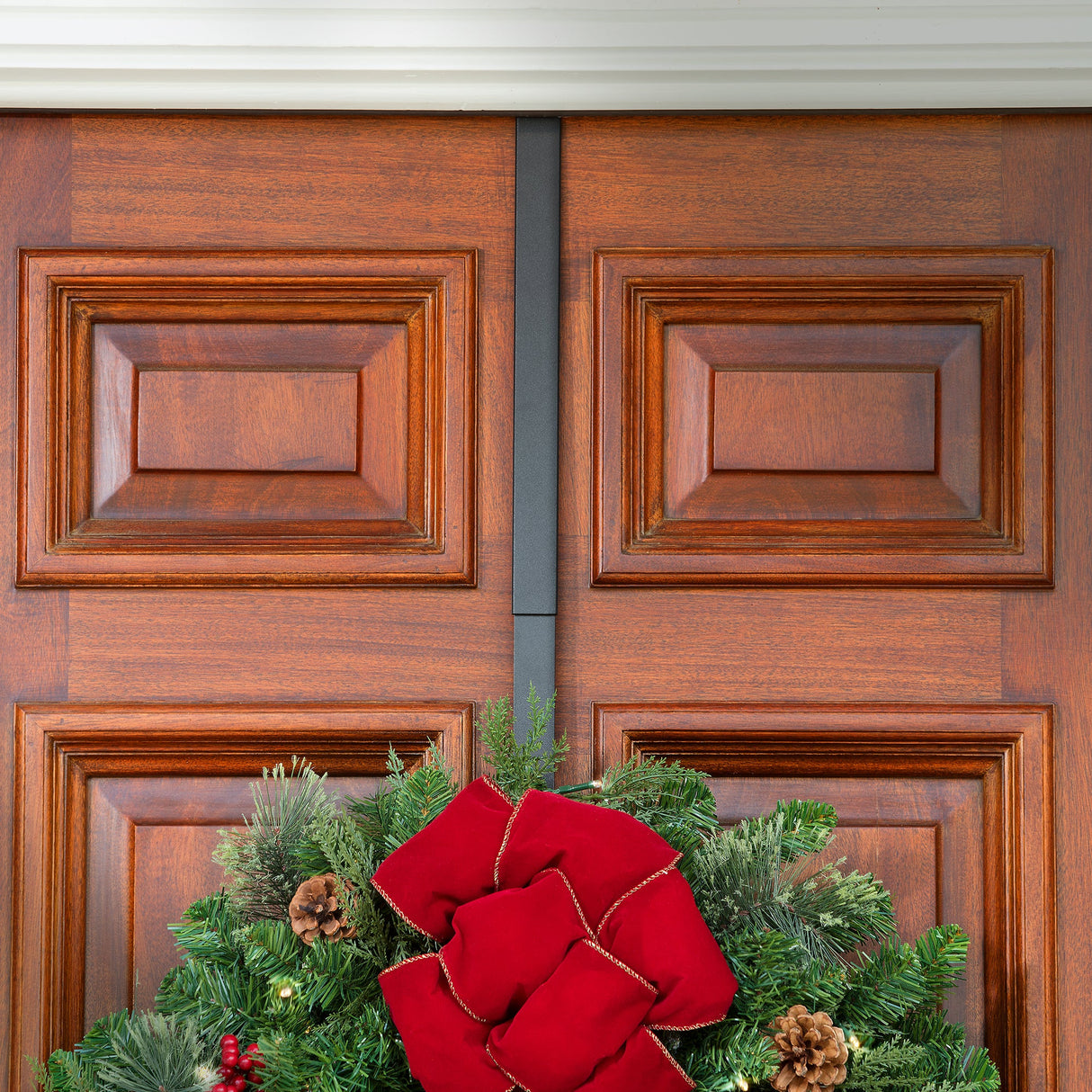 Wreath Hangers - Adapt?äó Adjustable Length Wreath Hanger - 2 Pack - Matte Black