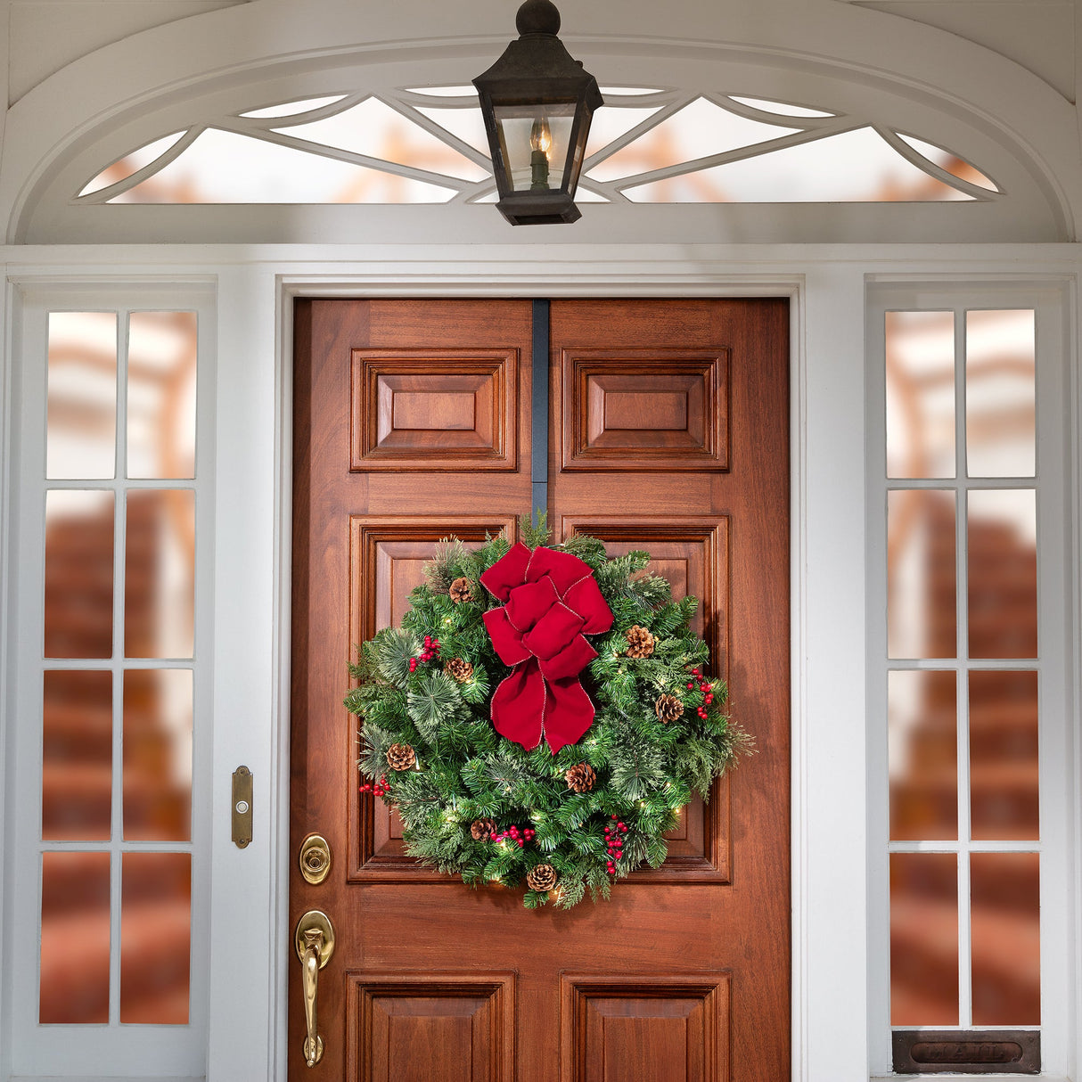 Wreath Hangers - Adapt?äó Adjustable Length Wreath Hanger - 2 Pack - Matte Black