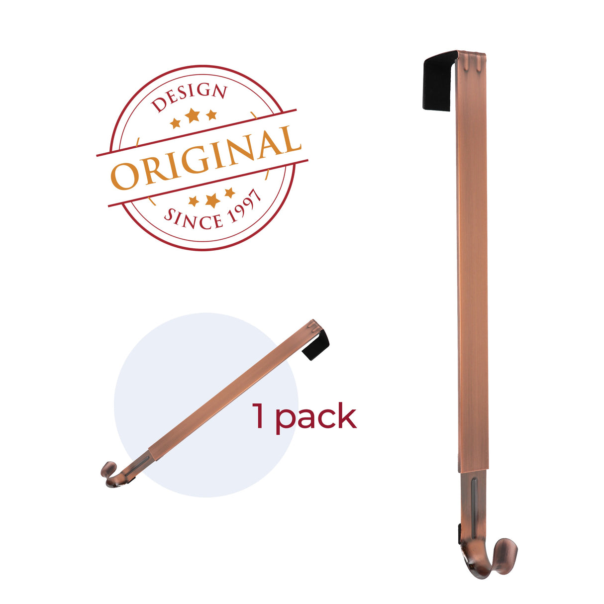 Wreath Hangers - Adapt?äó Adjustable Length Wreath Hanger - Brushed Copper