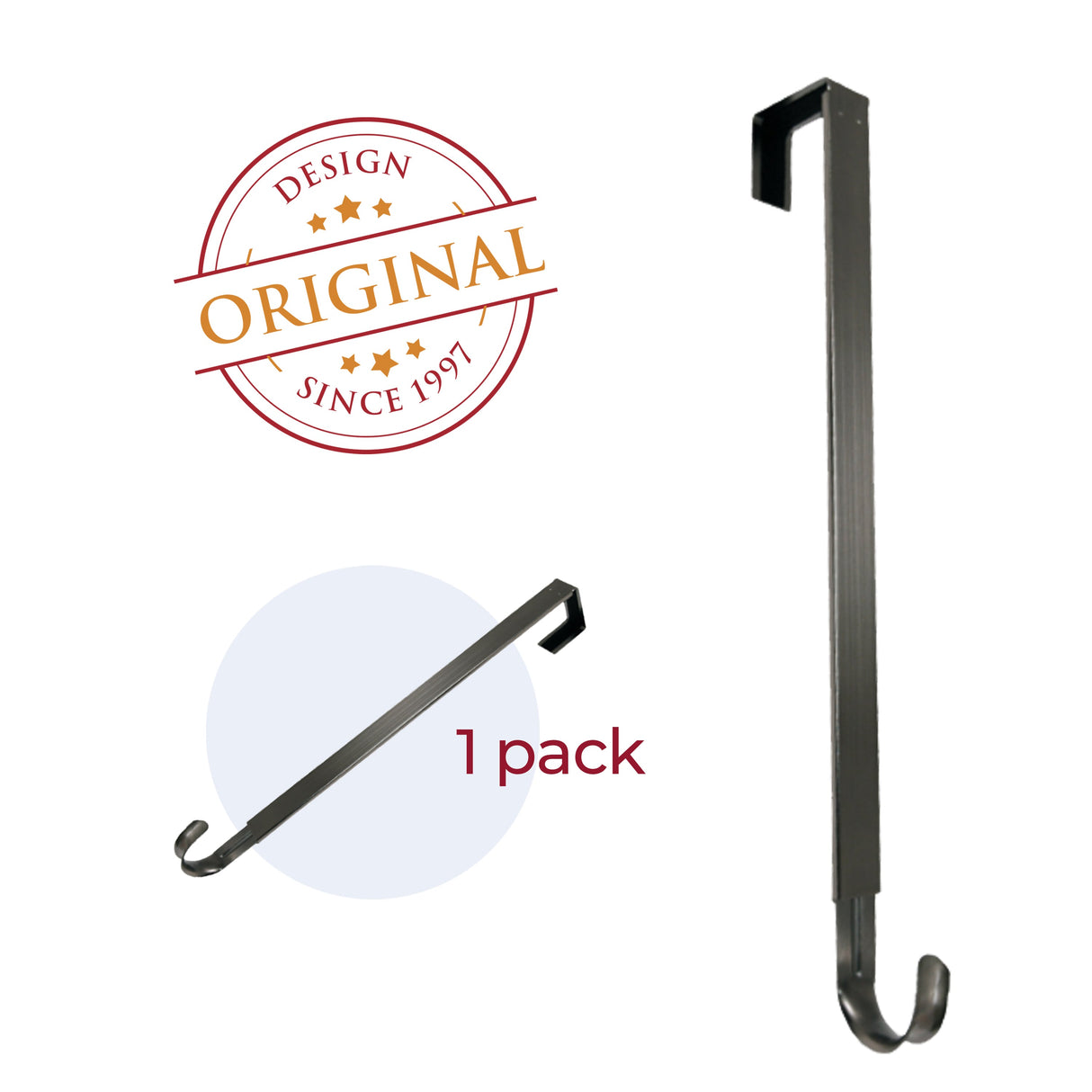 Wreath Hangers - Adapt?äó Adjustable Length Wreath Hanger - Brushed Nickel