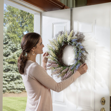 Wreath Hangers - Adapt?äó Adjustable Length Wreath Hanger - Brushed Nickel