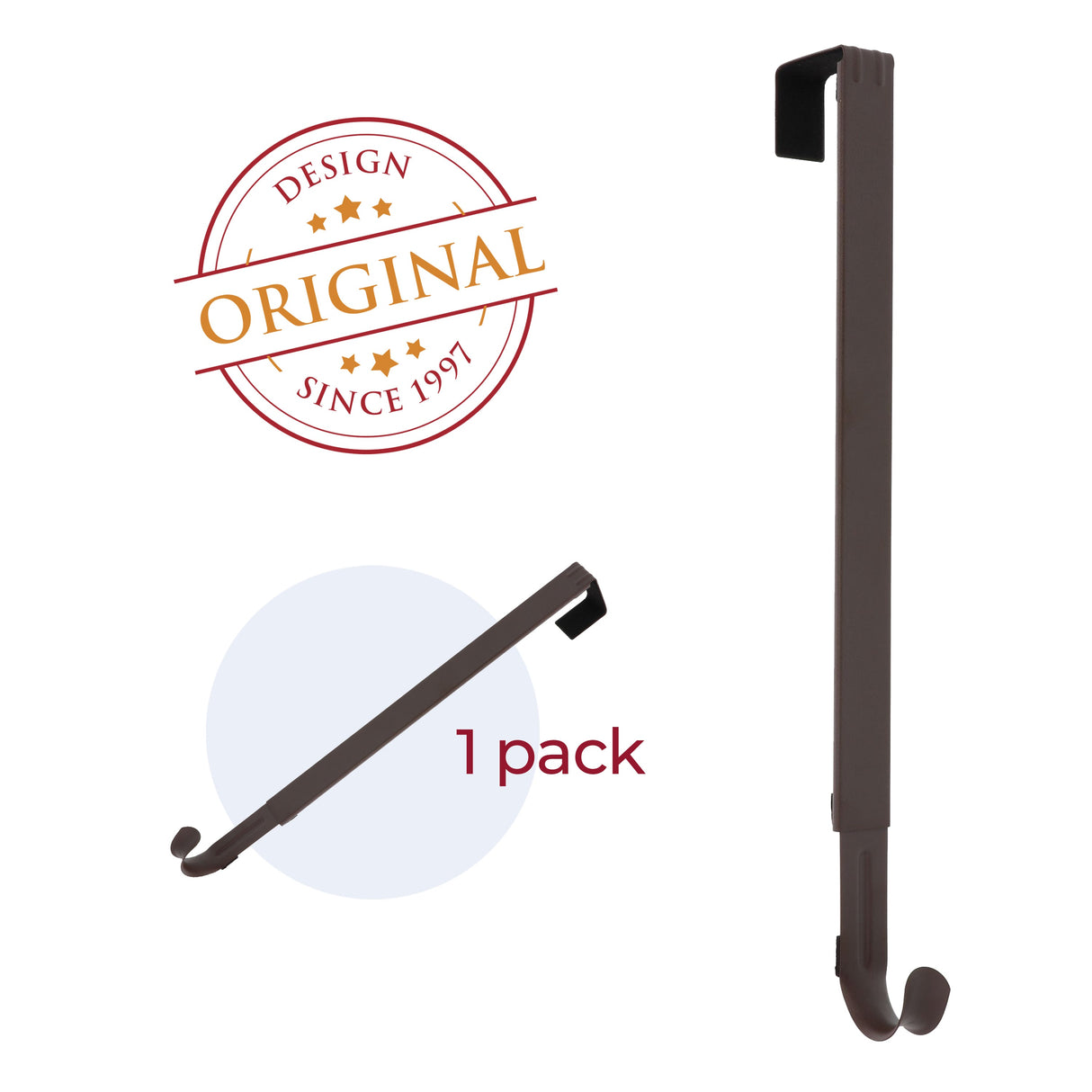 Wreath Hangers - Adapt?äó Adjustable Length Wreath Hanger - Matte Brown
