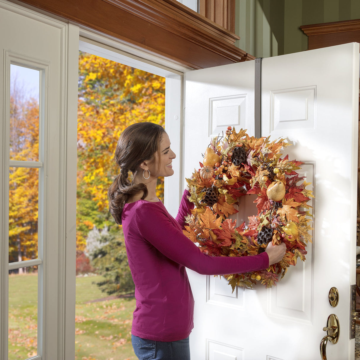 Wreath Hangers - Adapt?äó Adjustable Length Wreath Hanger - Matte Brown