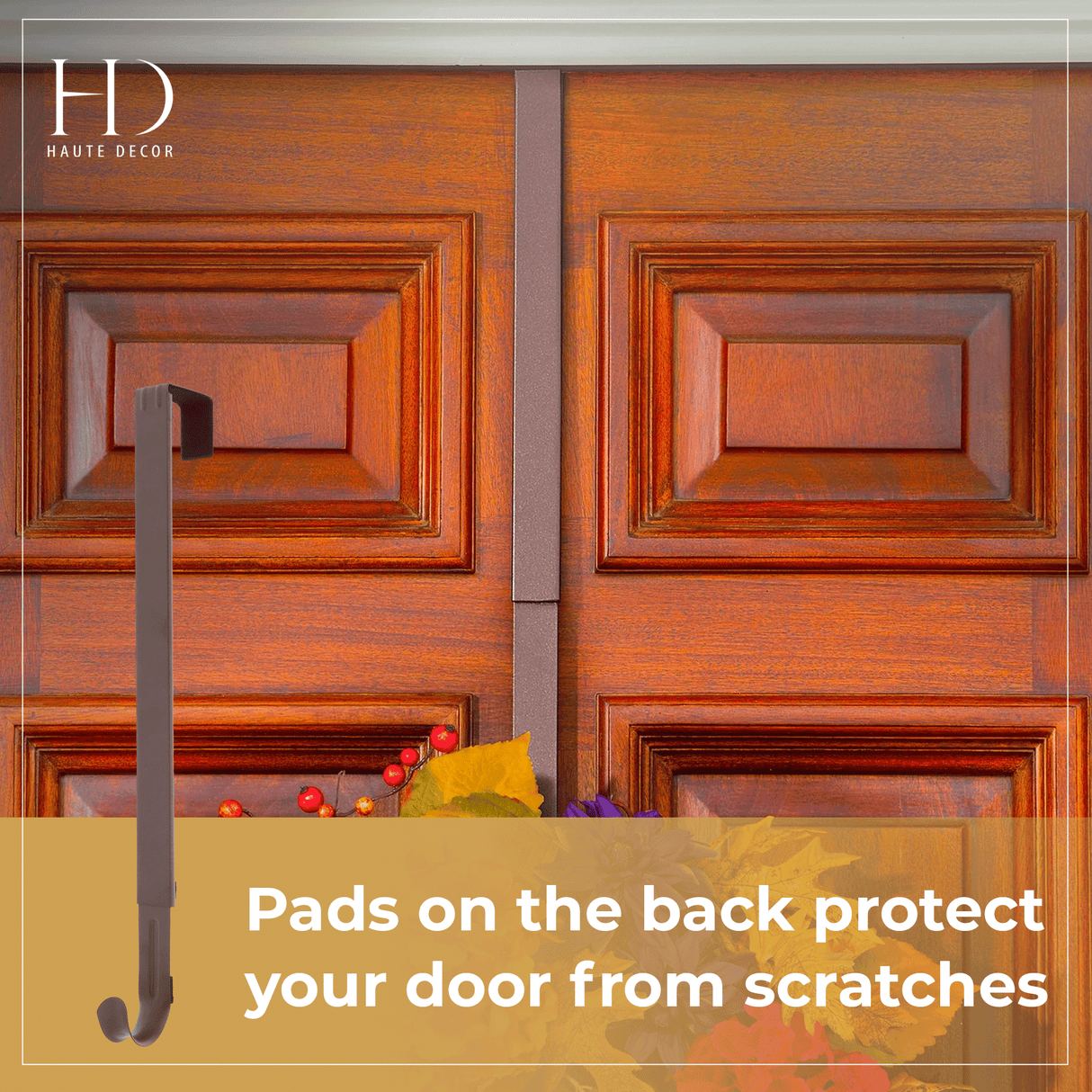 Wreath Hangers - Adapt?äó Adjustable Length Wreath Hanger - Matte Brown