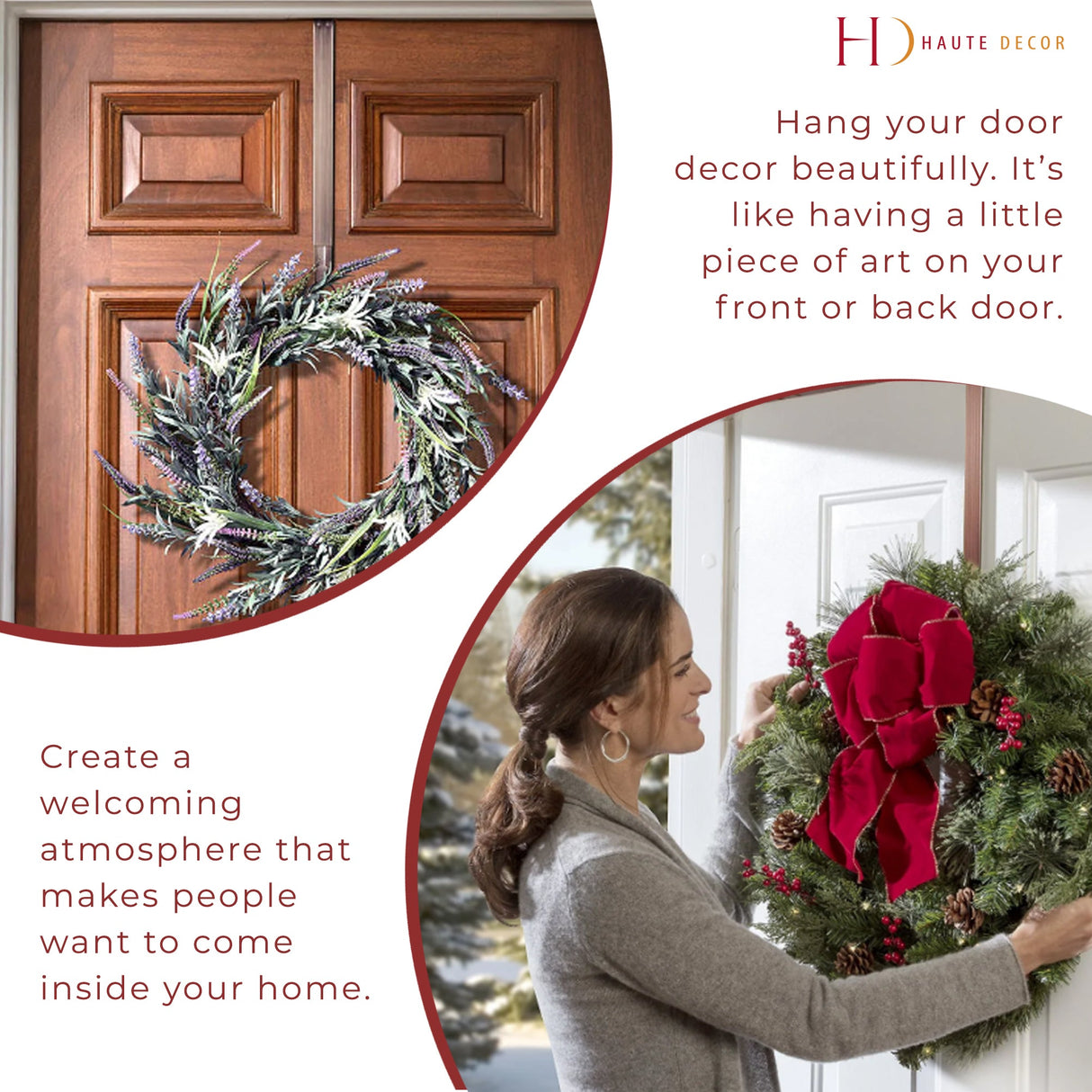 Wreath Hangers - Adapt?äó Adjustable Length Wreath Hanger - Oil Rubbed Bronze 10 Lb Capacity