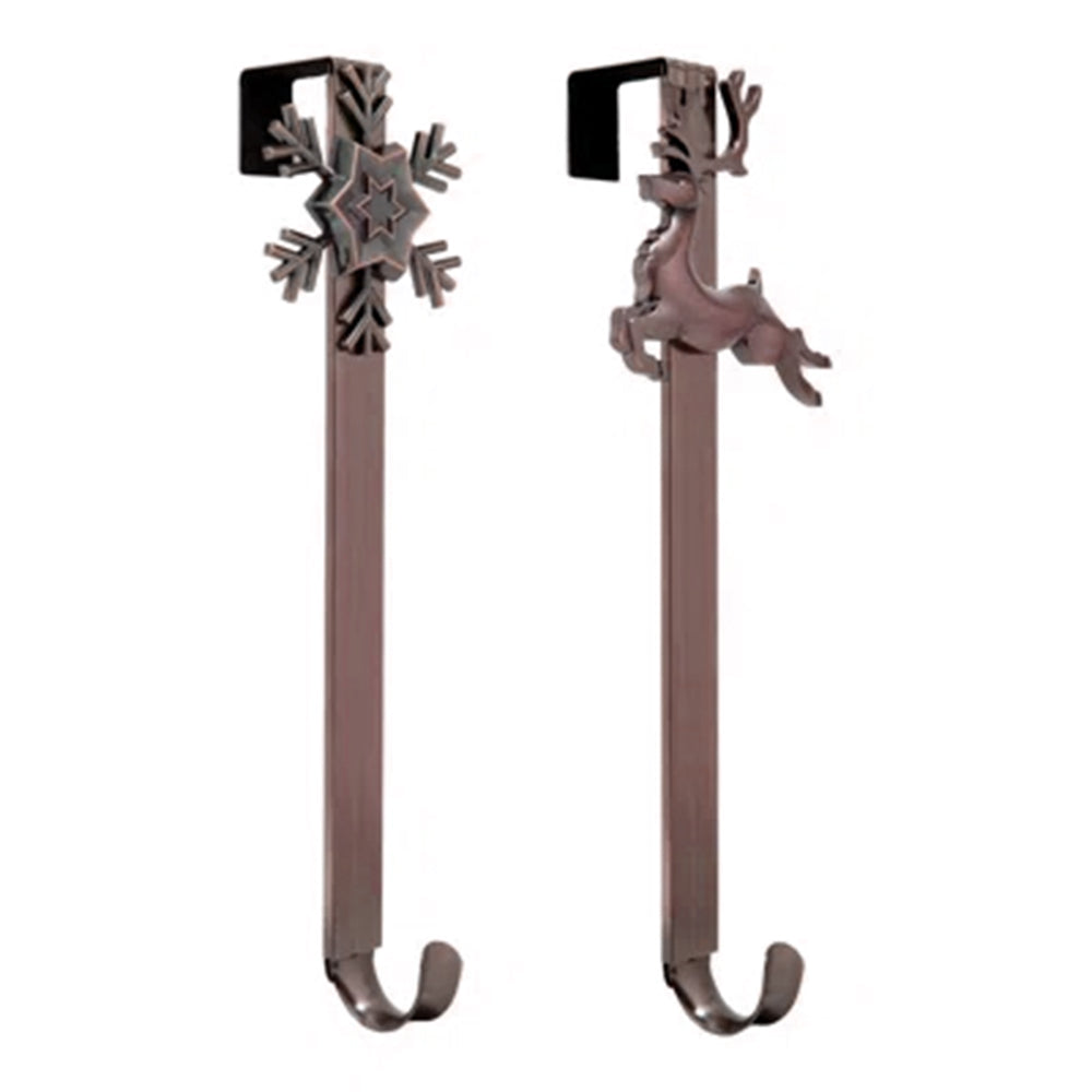 Wreath Hangers - Adapt™ Adjustable Length Wreath Hanger With 2 Interchangeable Icons - 2 Pack Oil-Rubbed Bronze