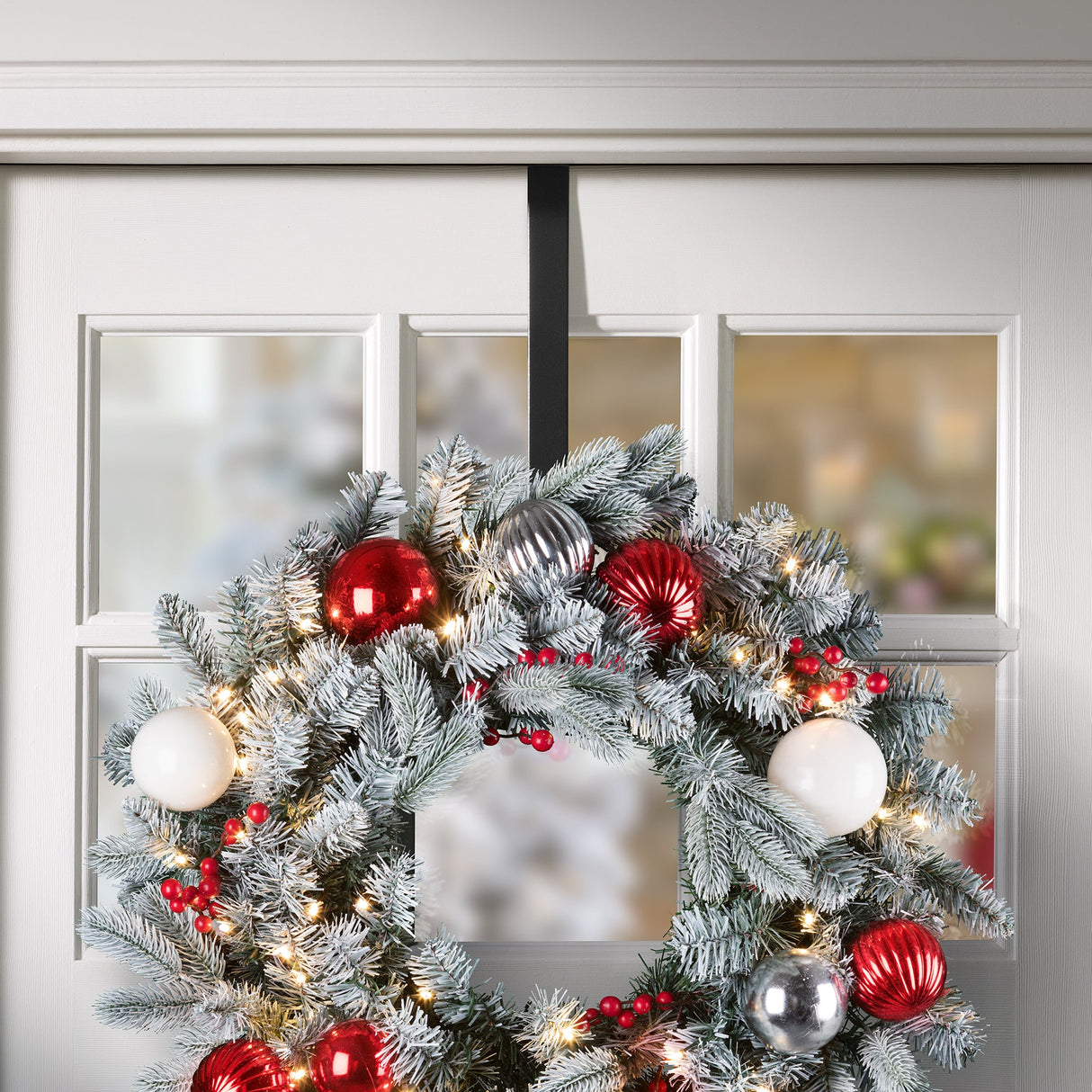 Wreath Hangers - Adapt?äó Adjustable Wreath Hanger, Top & Length Adjustable Version - Matte Black