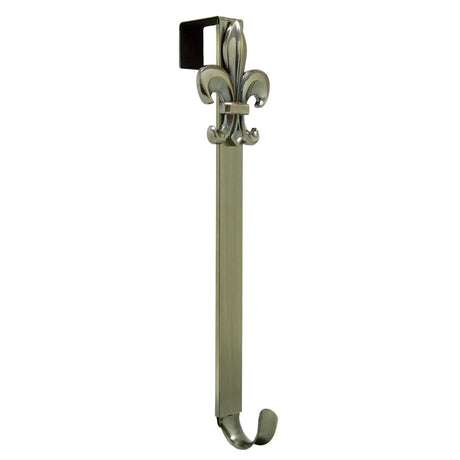 Wreath Hangers - Adapt?äó Adjustable Wreath Hanger With Fleur-de-lis Icon - Antique Brass