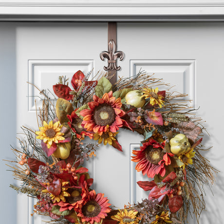 Wreath Hangers - Adapt?äó Adjustable Wreath Hanger With Fleur-de-lis Icon - Oil-Rubbed Bronze