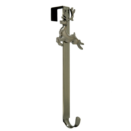 Wreath Hangers - Adapt?äó Adjustable Wreath Hanger With Reindeer Icon - Antique Brass