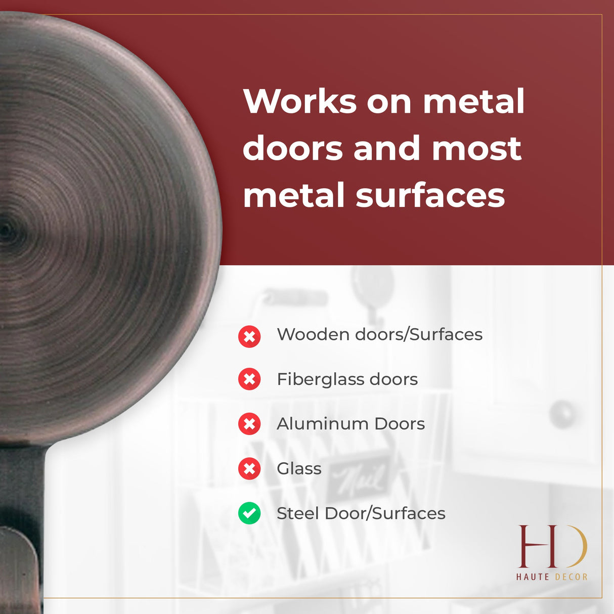 Wreath Hangers - Attract?« Magnetic Hanger, 1 Pack - Oil-Rubbed Bronze