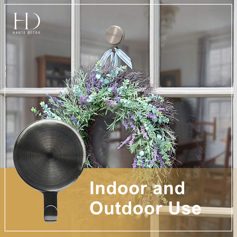 Wreath Hangers - Attract?« Magnetic Hanger, 2 Pack - Brushed Nickel