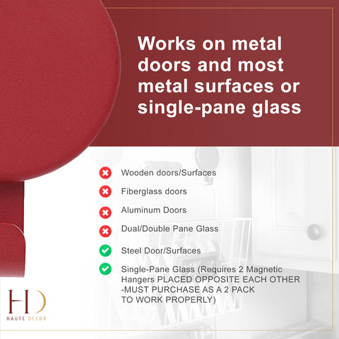 Wreath Hangers - Attract?« Magnetic Hanger, 2 Pack - Red