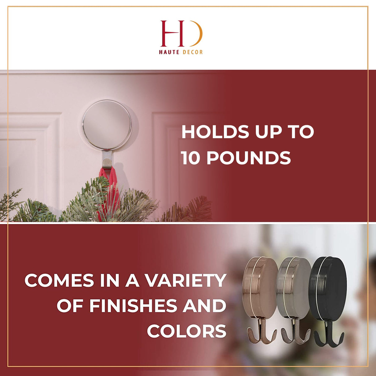 Wreath Hangers - Attract?« Magnetic Hanger, 2 Pack - White