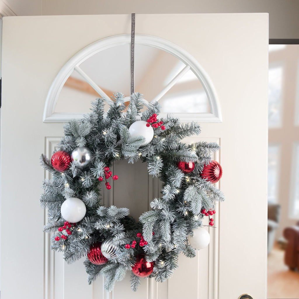 Wreath Hangers - HighProfile® Wreath Hanger - Holly Pewter