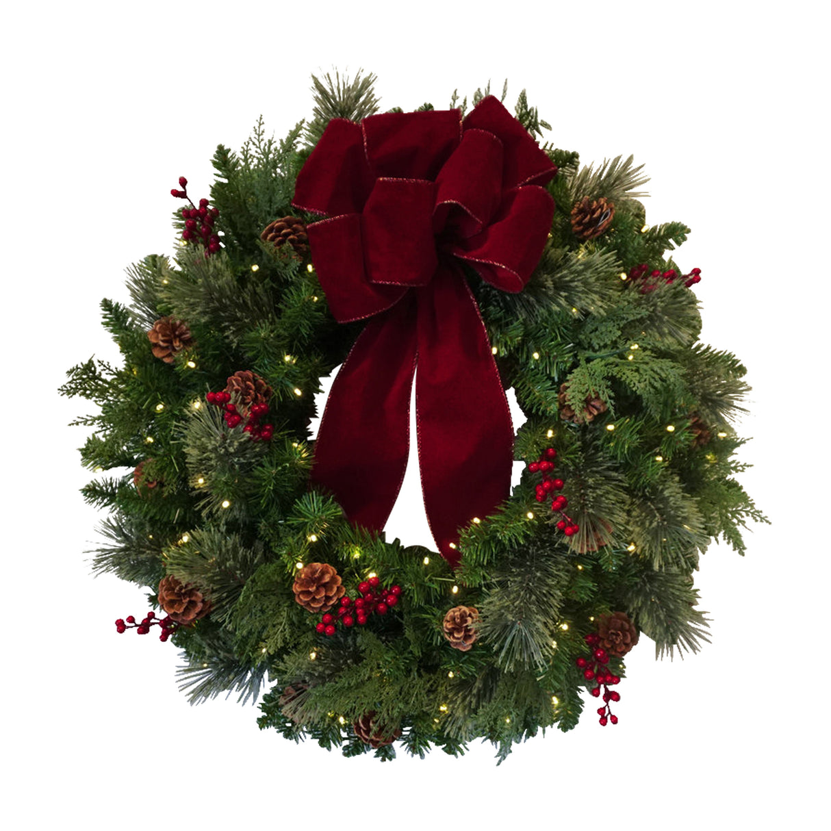 30 Inch Classic Pre-lit Wreath