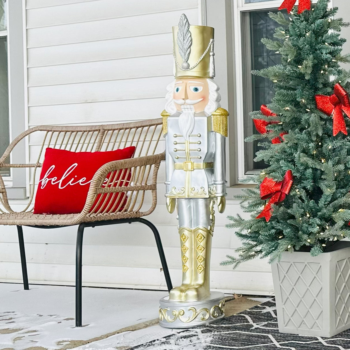 Gold and Silver Christmas Nutcracker (2 Sizes Available)