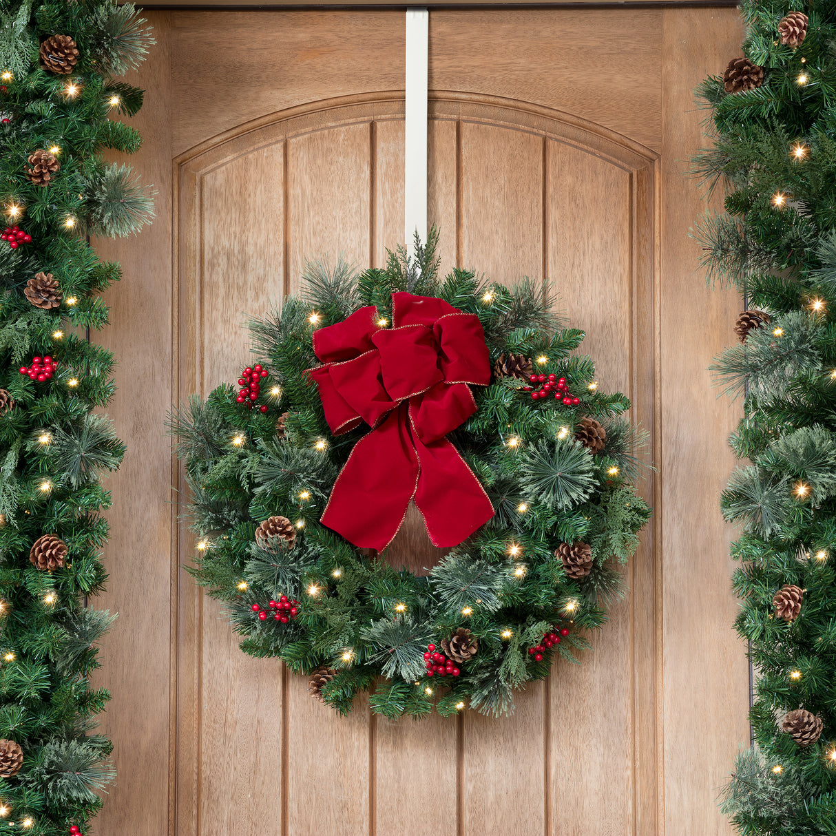 Adapt Adjustable Wreath Hanger, Top & Length Adjustable Version - Matte White