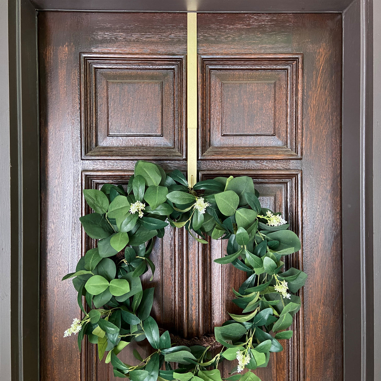 Adapt Adjustable Wreath Hanger, Top & Length Adjustable Version - Textured Gold