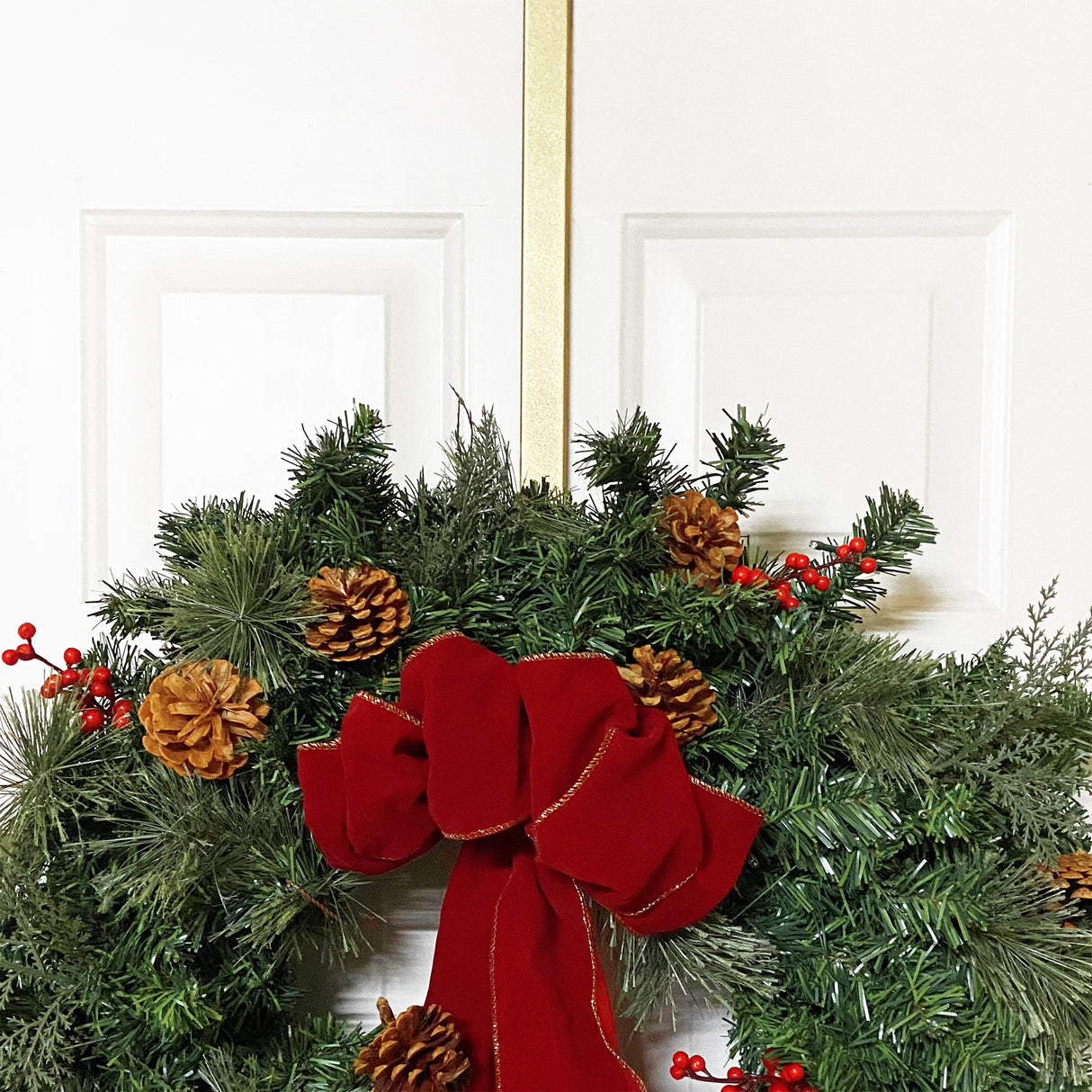 Adapt Adjustable Wreath Hanger, Top & Length Adjustable Version - Textured Gold
