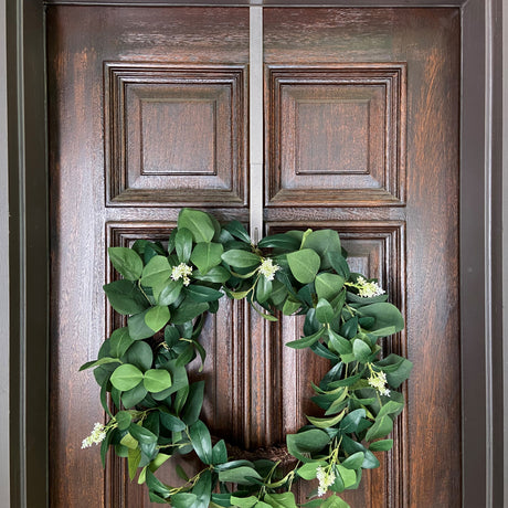 Adapt Adjustable Wreath Hanger, Top & Length Adjustable Version - Textured Silver