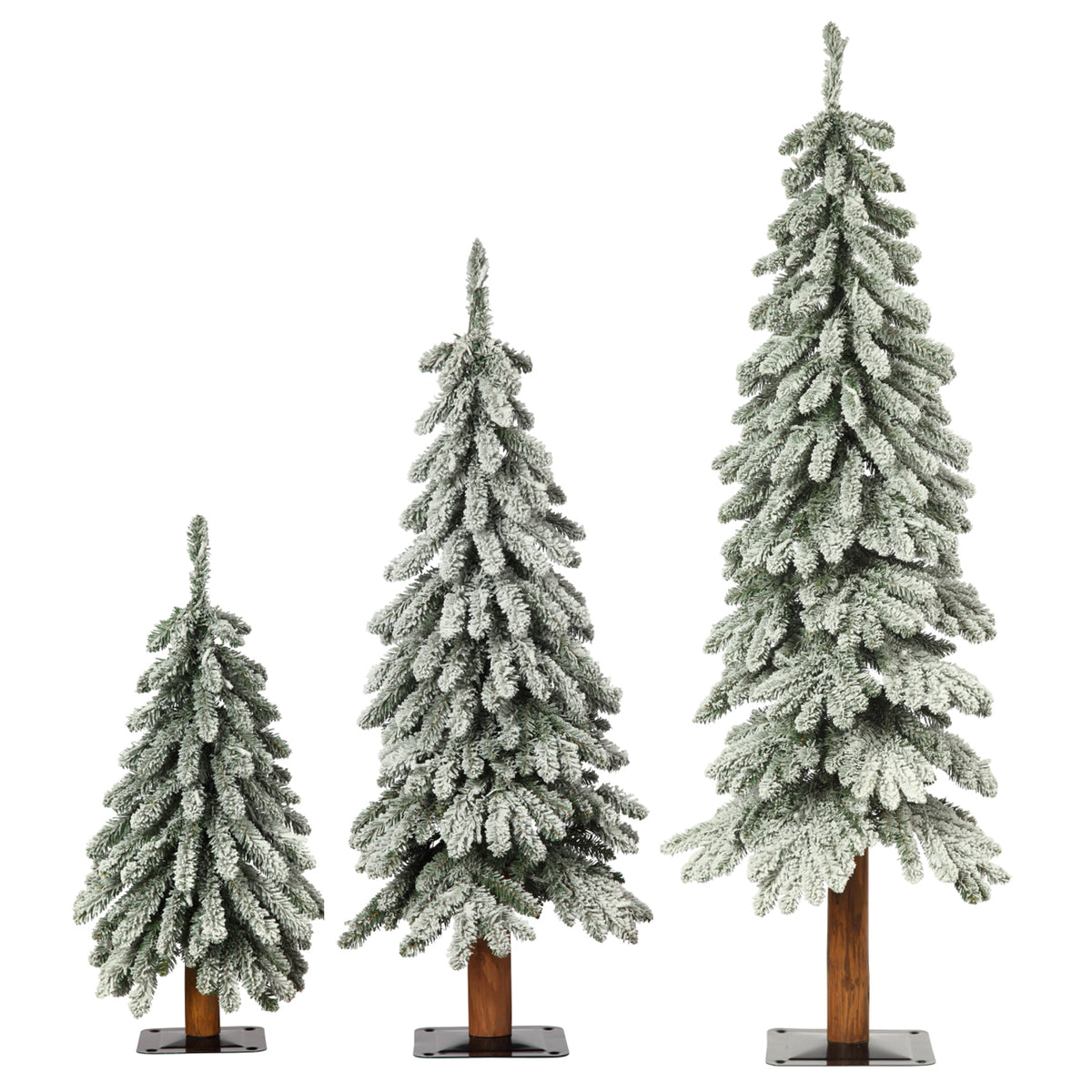 Alpine Christmas Tree Collection, Set of 3 (2 ft, 3 ft, 4 ft)