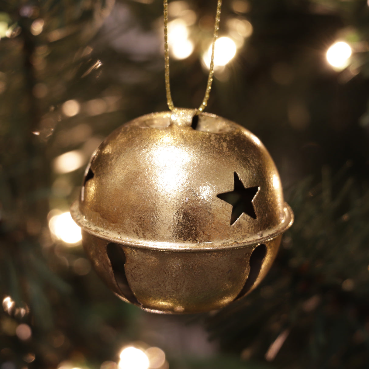 Jingle Bell Ornaments (small version) - 12 Pack - Gold Foil