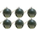 Jingle Bell Ornaments (large version) - 6 Pack - Green