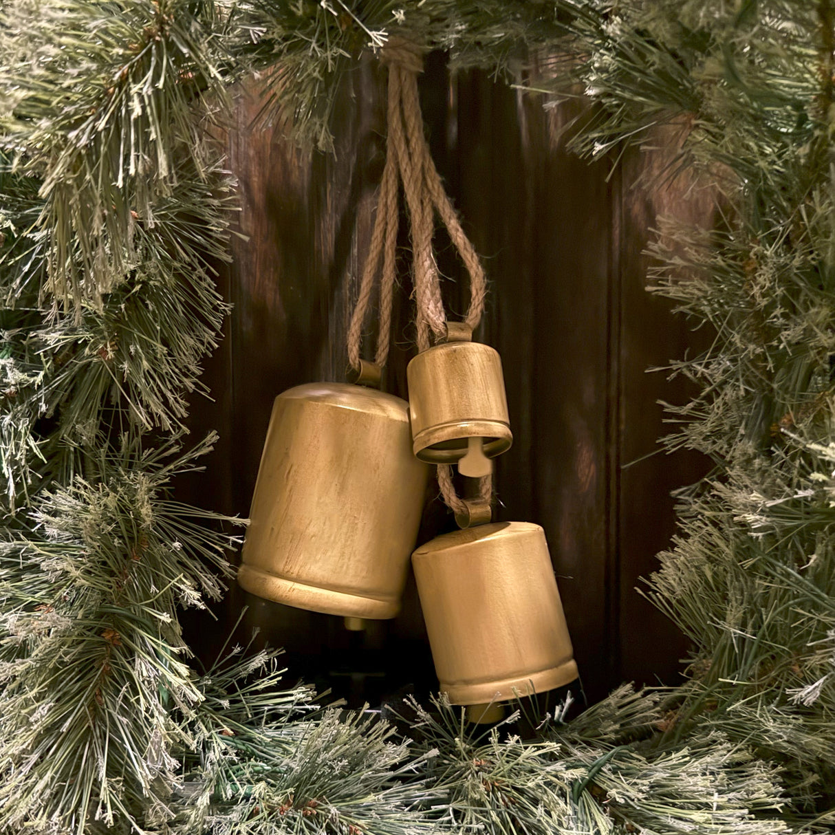 Group of 3 Hanging Jingle Bells Assorted Sizes and Colors