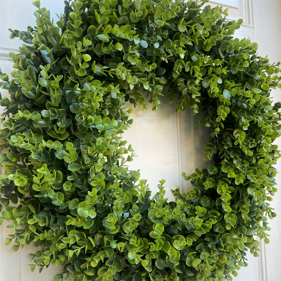 Admired By Nature ABN4X001-FROSGRN 35 In. Faux Boxwood Topiary Artificial Plant Tree Tabletop
