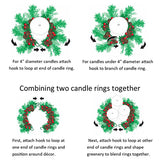 Adjustable Candle Ring / Mini Wreath, 2 Pack