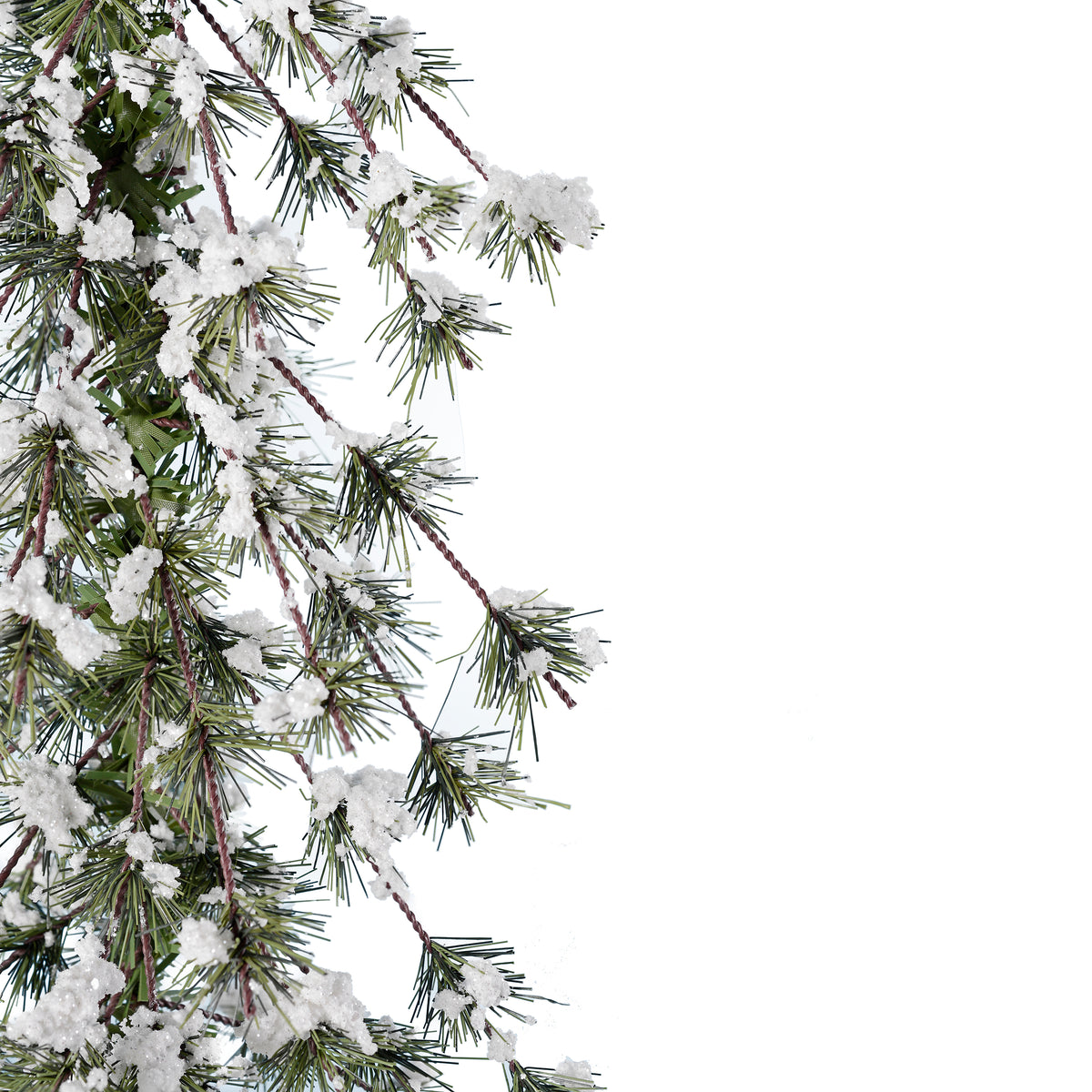 Snow Capped 24 Inch Tall Unlit Alpine Tree with Wrapped Burlap Base