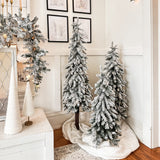 5 Foot Lightly Flocked Alpine Tree Pre-Lit Soft LED Lights with Timer